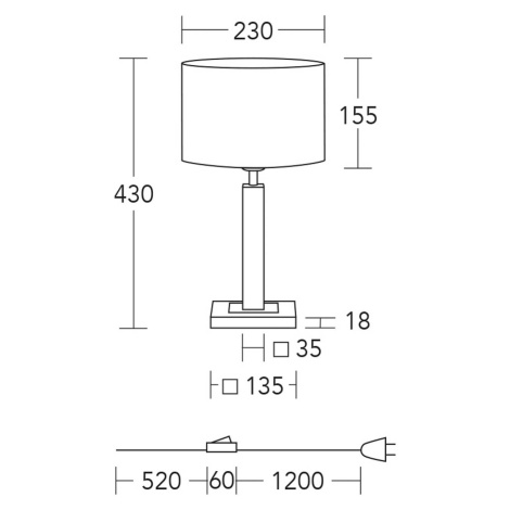 HerzBlut stolová lampa Titos, drevo, biela, výška 43 cm, E27