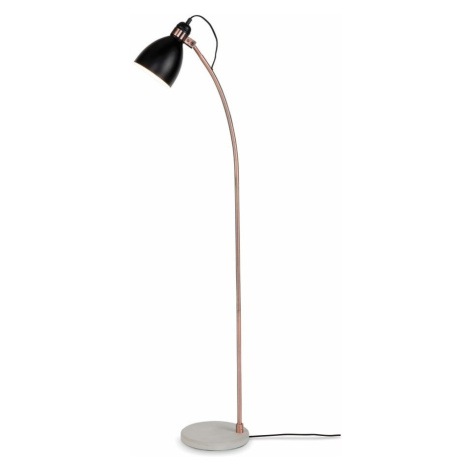 Čierno-sivá stojacia lampa s betónovým tienidlom (výška 145 cm) Denver – it&#39;s about RoMi
