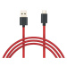 Nabíjací a dátový kábel USB, USB Type-C, 100 cm, 3000 mA, vzor šnúrky, Xiaomi Mi Braided, červen