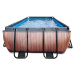 Bazén s filtráciou Wood pool Exit Toys oceľová konštrukcia 540*250*100 cm hnedý od 6 rokov
