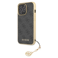 Plastové puzdro Guess na Apple iPhone 13 Pro GUHCP13LGF4GGR 4G Charms sivé