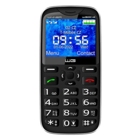Tlačidlový telefón Winner WG20C, 128 MB, čierny Winner Group