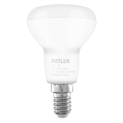 Žiarovka LED E14 6W R50 biela teplá RETLUX REL 39 4ks