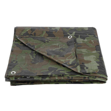 Plachta Tarpaulin Khaki 05,0x08,0 m, 80 g/m, zakrývacia, oliva/kamufláž