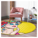 Žltý prateľný okrúhly koberec vhodný pre robotické vysávače ø 80 cm Comfort – Mila Home