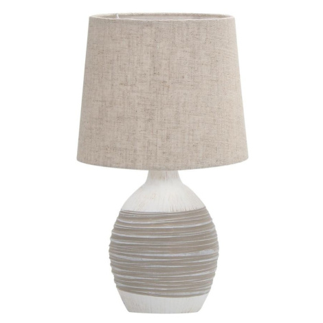 Béžová stolová lampa s textilným tienidlom (výška  35 cm) Ambon – Candellux Lighting