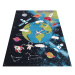 DY Farebný koberec do detskej izby Vesmír Rozmer: 160x220 cm