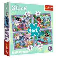 Trefl Puzzle Lilo&Stitch: Bláznivý deň 4v1 (35,48,54,70 dielikov)