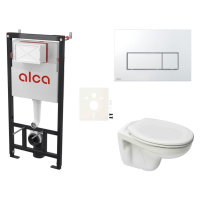 Cenovo zvýhodnený závesný WC set Alca do ľahkých stien / predstenová montáž + WC S-Line S-line P