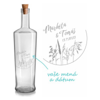 Svadobná pieskovaná fľaša Olea Piede Lúčne trávy 0,7 l