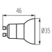 Žiarovka LED 2,2W, GU10,MR11, 4000K, 180lm, 120°, REMI GU10 SMD-NW (Kanlux)