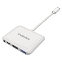 PremiumCord Prevodník USB-C na HDMI2.0+USB3.0+Audio+PD (pre iPad Pro)