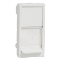 Unica - centrálna doska RJ45 Keystone 1M, Biela