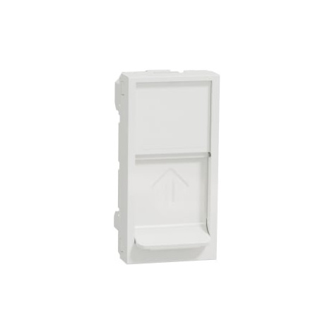 Unica - centrálna doska RJ45 Keystone 1M, Biela