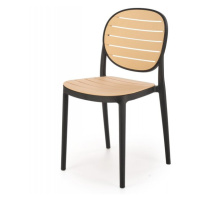 Stohovateľná stolička K529 Čierna / prírodná