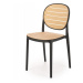 Stohovateľná stolička K529 Čierna / prírodná,Stohovateľná stolička K529 Čierna / prírodná