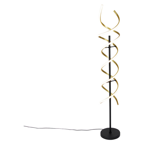 Stojaca lampa zlatá vrátane LED 3-stupňového stmievača v Kelvinoch - Henk TRIO