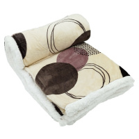 Jahu Baránková deka Kruhy hnedá, 150 x 200 cm