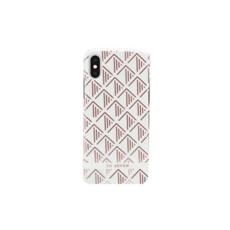 Plastové puzdro na Apple iPhone X/XS SoSeven Fashion Paris Triangle biele