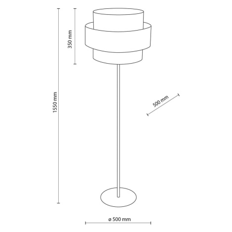 Stojacia lampa Calisto, juta, valec, prírodná hnedá, výška 155 cm