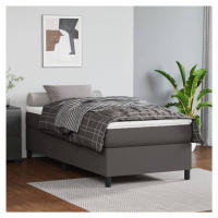 vidaXL Rám na boxspring posteľ, sivý 100x200 cm, umelá koža