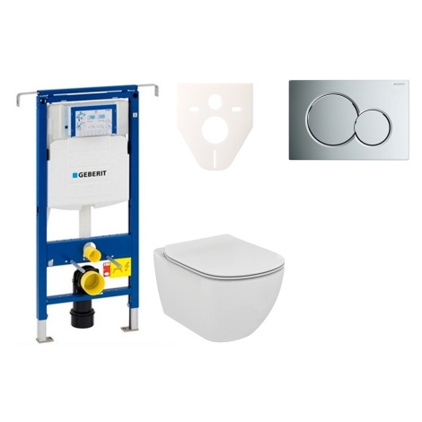 Cenovo zvýhodnený závesný WC set Geberit do ľahkých stien / predstenová montáž + WC Ideal Standa