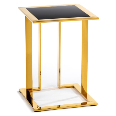 Odkládací stolek Sawa 40 cm zlato-černý DekorStyle