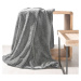Hebká sivá deka CINDY s reliéfnym vzorom 170x210 cm