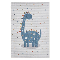 Modro-svetlosivý detský koberec 80x150 cm Vida Kids Dinosaur – Think Rugs