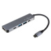 FIXED FIXHU-MN-GR 5-PORTOVY HLINIKOVY USB-C HUB MINI PRE NOTEBOOKY A TABLETY, SIVY