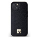 DKNY PU Leather Repeat Pattern Stack Logo Magsafe Apple iPhone 14 DKHMP14SPSHRPSK Black