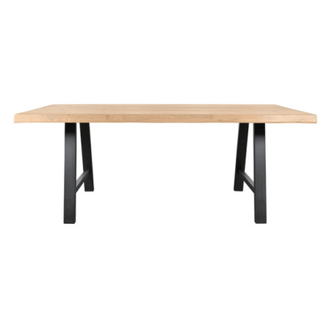 Sconto Jedálenský stôl AMAYA AN dub/kov, šírka 180 cm, prírodná hrana Houseland
