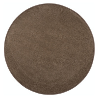 Kusový koberec Eton hnědý 97 kruh - 200x200 (průměr) kruh cm Vopi koberce