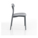 Sivá plastová záhradná stolička Stoccolma - Tomasucci