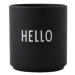 Čierny porcelánový hrnček 300 ml Hello – Design Letters