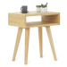 Benlemi Zaoblený drevený nočný stolík na nôžkach LUNA FLO Zvoľte kvalitu dreva: 2. Kombinácia du