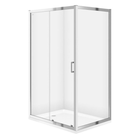CERSANIT - Sprchovací kút obdĺžnik 100x80x190, posuv, číre sklo S154-003