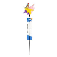 Súprava DUVO + tyč na hranie  s perím mix farieb 62x3x1,5 cm