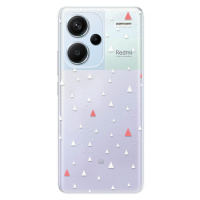 Odolné silikónové puzdro iSaprio - Abstract Triangles 02 - white - Xiaomi Redmi Note 13 Pro+ 5G