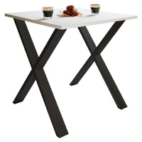 Jedálenský Stôl Xona Biely/čierny 80x50 Cm