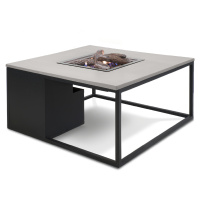 Stôl s plynovým ohniskom COSI- typ Cosiloft 100 čierny rám / sivá doska