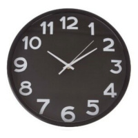 Nástenné hodiny City black, pr. 30,5 cm, plast