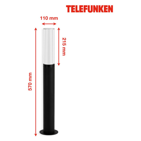 Telefunken Bristol LED svietidlo, 57 cm, čierna