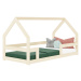 Benlemi Nízka posteľ domček SAFE 8v1 z dreva so zábranou Zvoľte farbu: Transparentná vosková laz