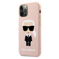 Puzdro na Apple iPhone 12 Mini Karl Lagerfeld KLHCP12SSLFKPI Iconic ružové