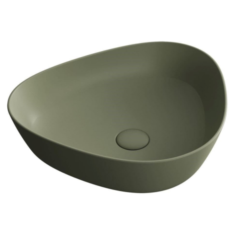 Umývadlo na dosku VitrA Plural zelená mat bez otvoru na batériu 7812B475-0016