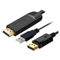 Kábel HDMI PREMIUMCORD 2.0 na DisplayPort 1.2 pre 4K@60Hz, 2m