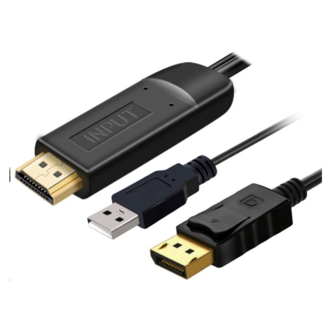 Kábel HDMI PREMIUMCORD 2.0 na DisplayPort 1.2 pre 4K@60Hz, 2m