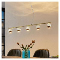Lucande Kilio závesné LED svietidlo 5-pl. zlatá