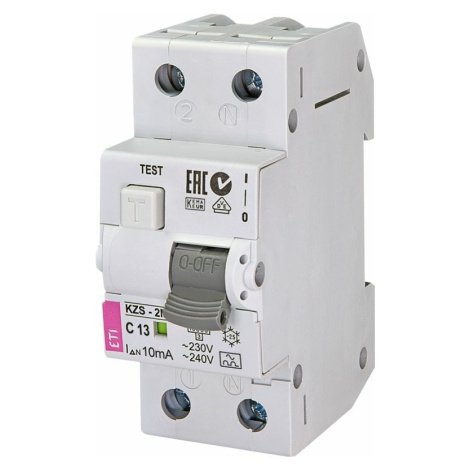 Chránič prúdový s nadprúdovou ochranou KZS-2M 2p A C13/0,01 10kA (ETI)